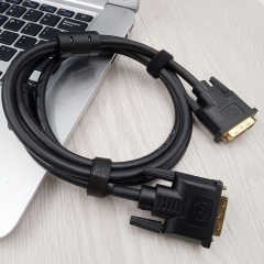 DVI-D(24+1) Dual Link Cable Gold (with Ferrite)
