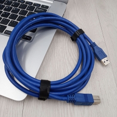 USB 3.0 Cable, Blue, Type A Male to Type B Male