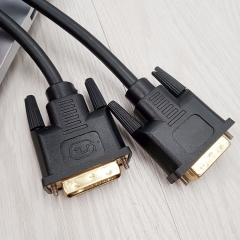 DVI-D(24+1) Dual Link Cable Gold (with Ferrite)