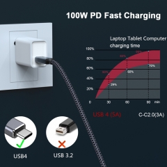 40gbps Laptop Usb4 Tb3 Cord Kable Thunderbolt 3 (usb-c) Cable (0.8m)