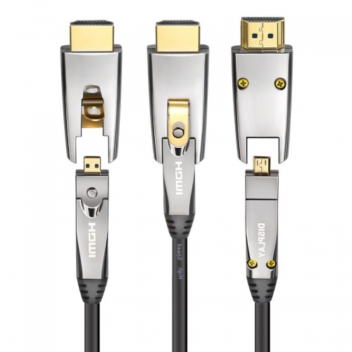 4K Fiber optic hdmi cable Support 4k60hz With Detachable Connectors(D to D)