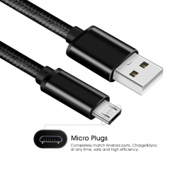 Micro to USB2.0 A/M Nylon（black）