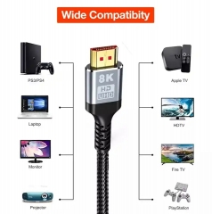 Certified HDMI2.1 Cable 48gbps 8k60hz (Aluminum connector) 48gbps-Middle end