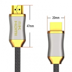 Certified HDMI2.1 Cable 48gbps 8k60hz (Zinc alloy ) 48gbps-High end
