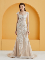 9095 - Free shipping Wedding Dress Evening Dress Beading Lace