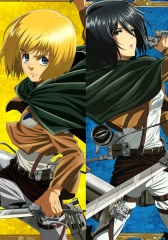 Attack on Titan Armin Arlert &amp;amp; Mikasa Ackerman - Anime Girl Body Pillow Case