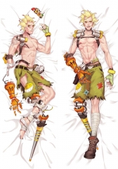 Overwatch Ow Muscle Male Junkrat - Dakimakura full Body Pillow Case