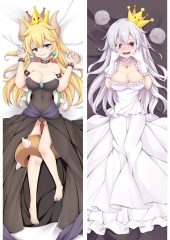 Super Mario Bros Bowsette and Princess King Boo Body Pillow