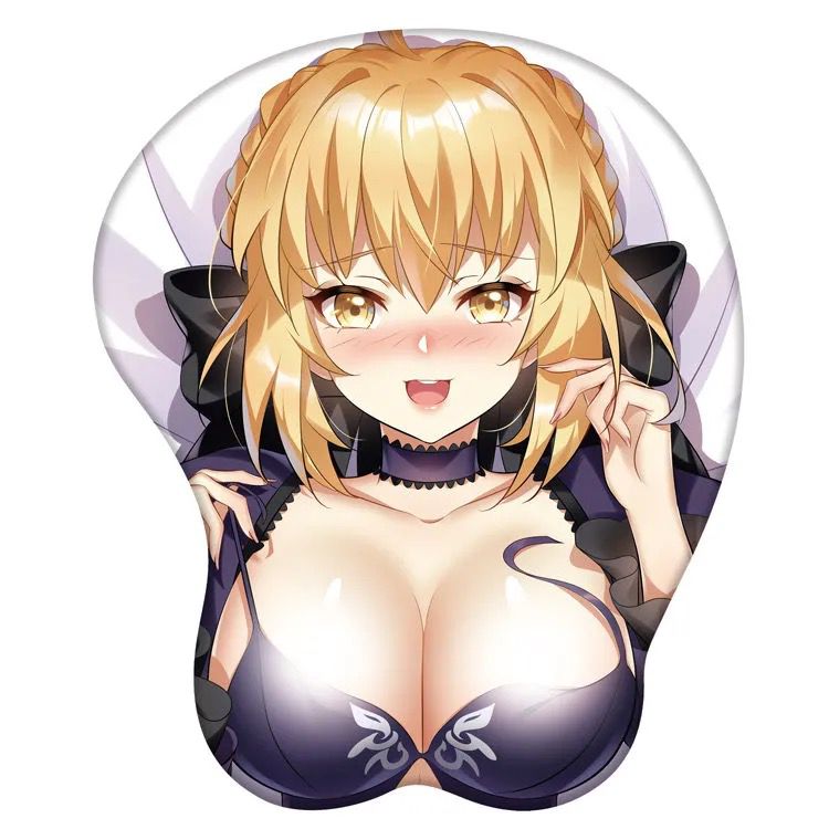 Fate Saber 3D Breast Mouse Pad