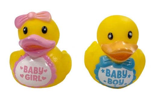 Baby Girl and Boy Rubber Duckies 2"