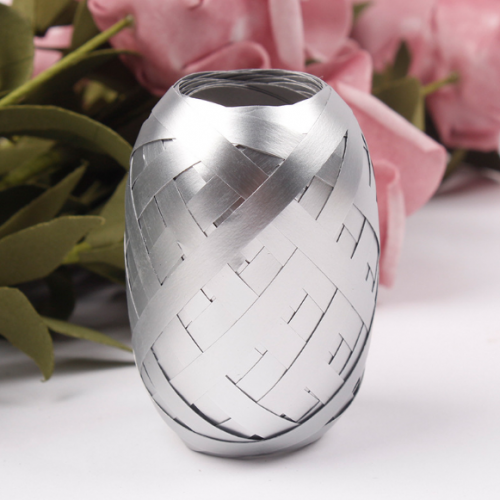 Poly Curling Ribbons Metallic Silver 5mmx10m