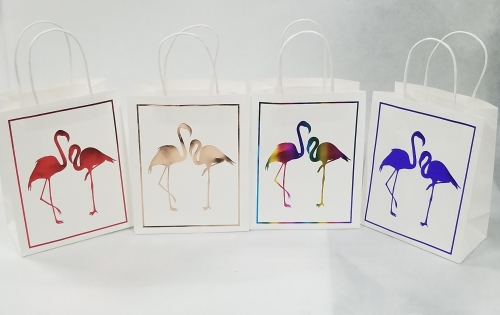 Hot stamp craft paper bags 9"