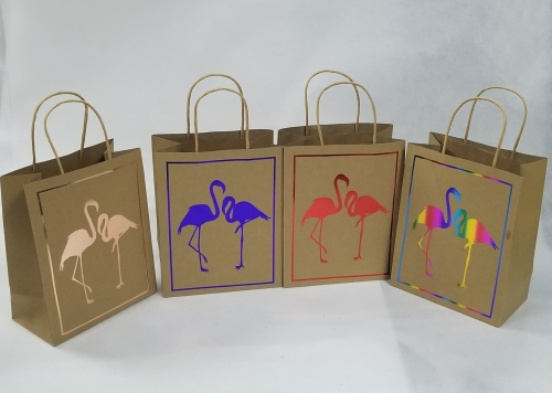 Hot stamp craft paper bags 9"