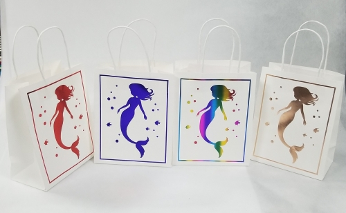 Hot stamp craft paper bags 9"