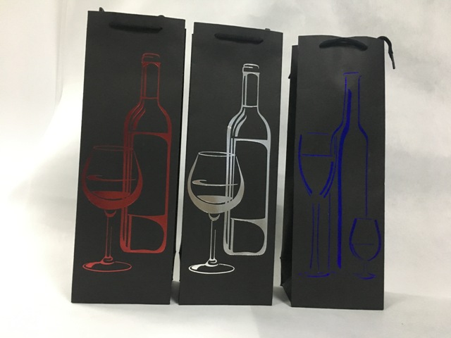 Printed with Foil Wine Bag 13.5"