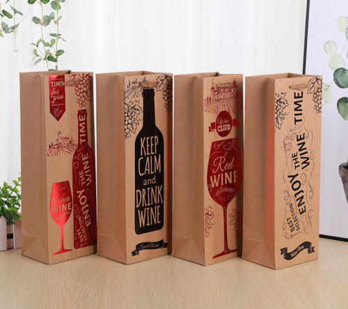 Printed with Foil Wine Bag 13.5"