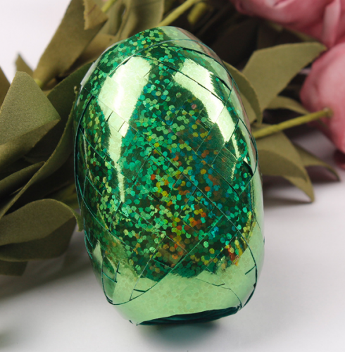 Holographic Curling Ribbons - GREEN 5mmx10m