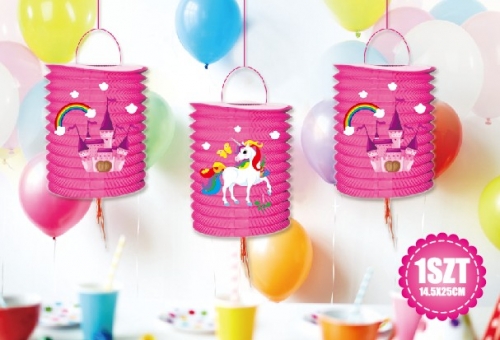 Hot pink unicorn paper lantern 6''*10"lovely party decoration for children