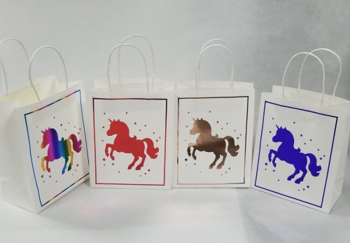 Hot stamp craft paper bags 9"