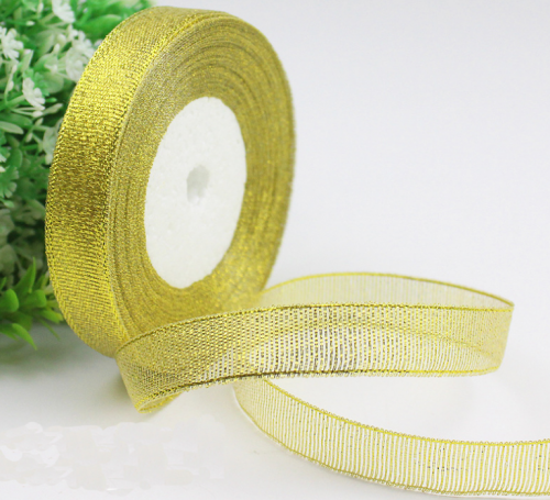 Gold Glitter Ribbon - 2cm x 3m