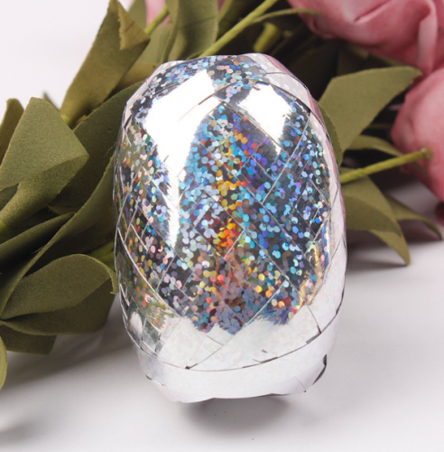 Holographic Curling Ribbons - SILVER 5mmx10m