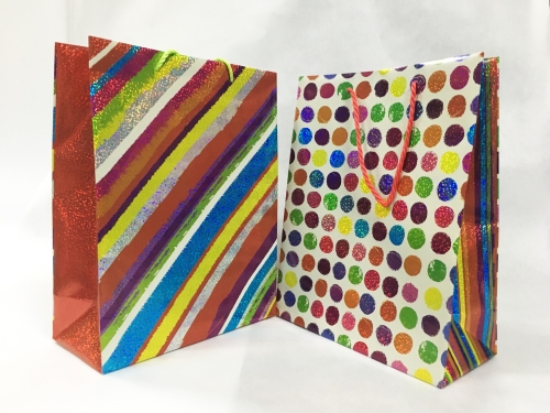 Holographic Printed Gift Bags 12"