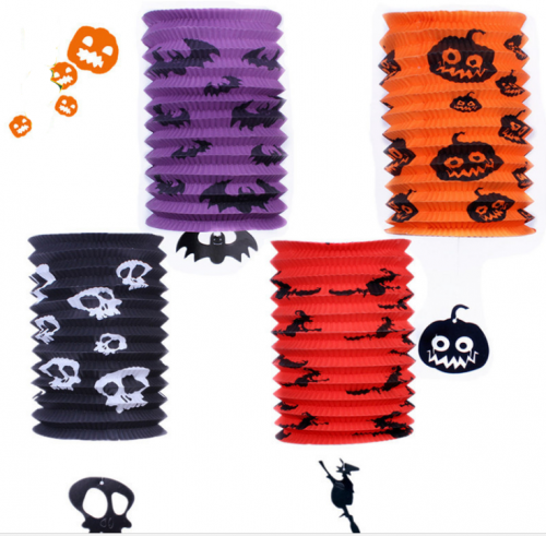 paper lantern with Fringe Halloween Decorations 16x20cm