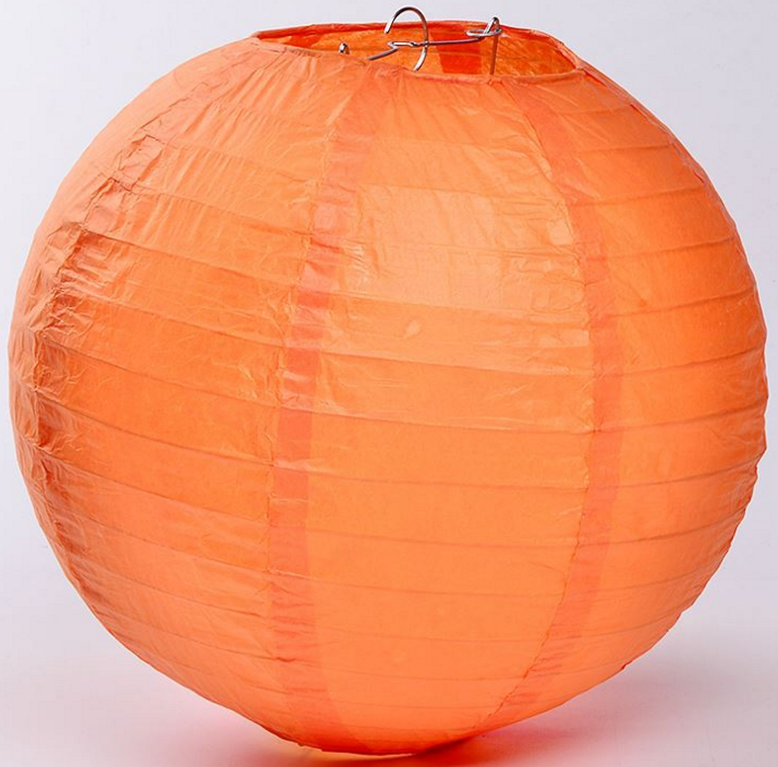 Orange Hanging Paper Lanterns party decoration 8"
