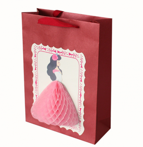 Paper Gift Bags w/ Honeycomb 32x26x12cm