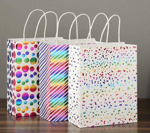 Foil Kraft Paper Gift Bags 32x26x12cm