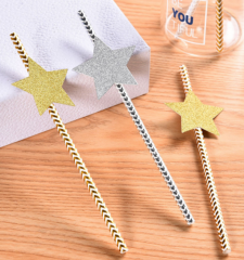 Foil Paper Straws with Glitter Icon 7.7