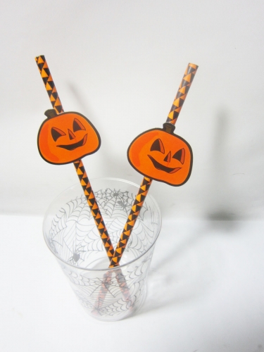 Paper Straws with Icon 7.7"