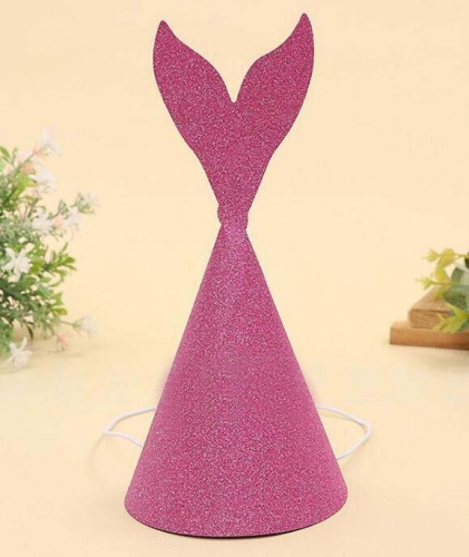 Film Glittered Mermaid Party Hats 20x9cm
