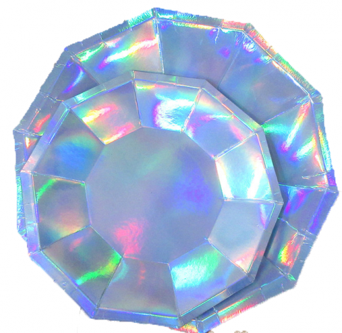 Iridescent Paper Plates 7" and 9"