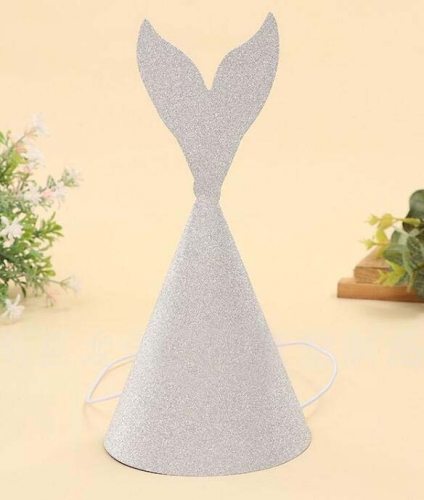 Film Glittered Mermaid Party Hats 20x9cm