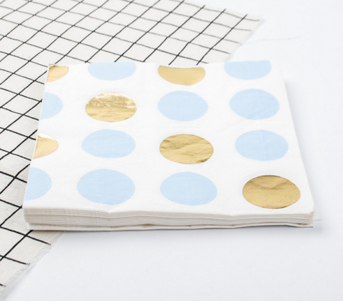 Dots Napkins with Foil Print 10" & 13"