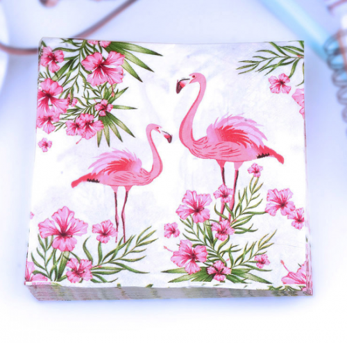Flamingo Napkins 10" & 13"