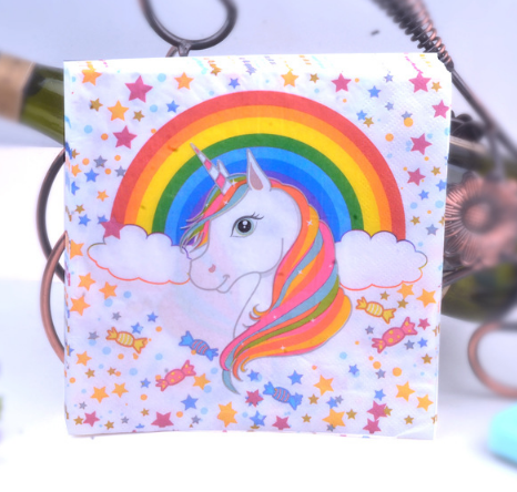 Unicorn Napkins 10" & 13"