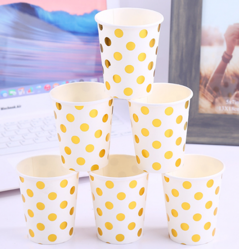Dots Foil Paper Cups 9oz