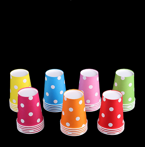 Dots Printed Paper Cups 9oz