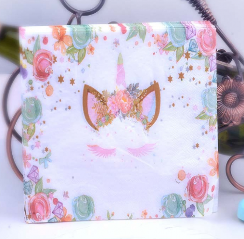 Unicorn Napkins 10" & 13"
