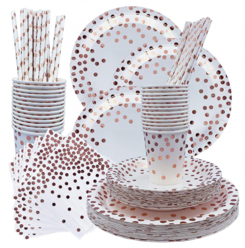 Rose Gold Foil Tableware set