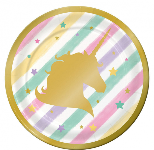 Rainbow Unicorn Paper Plate 7" & 9"