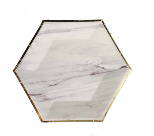 Hexagon Paper Plate 10"