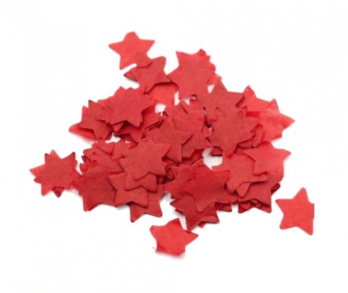 Red Star Paper Confetti 2.5cm