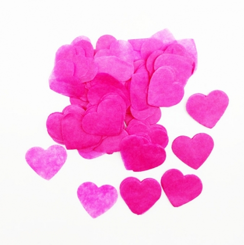 Pink Heart Paper Confetti 1.2 & 2.5cm