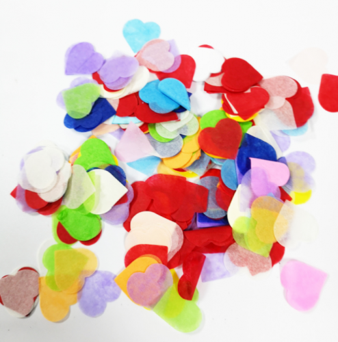 Colorful Heart Paper Confetti Assortment 2.5cm