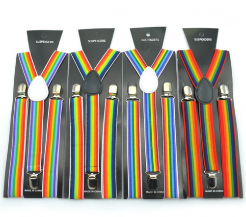 Rainbow Suspenders 100cmx2.5cm