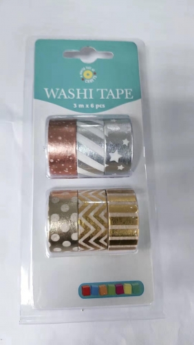 Metallic Foil Washi Tape Assortment 1.5cm x 3m