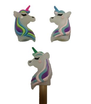 Unicorn Pencil Toppers 1.5"